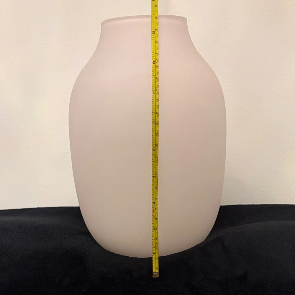West Elm Elegant Frosted Frosted Pink Vase